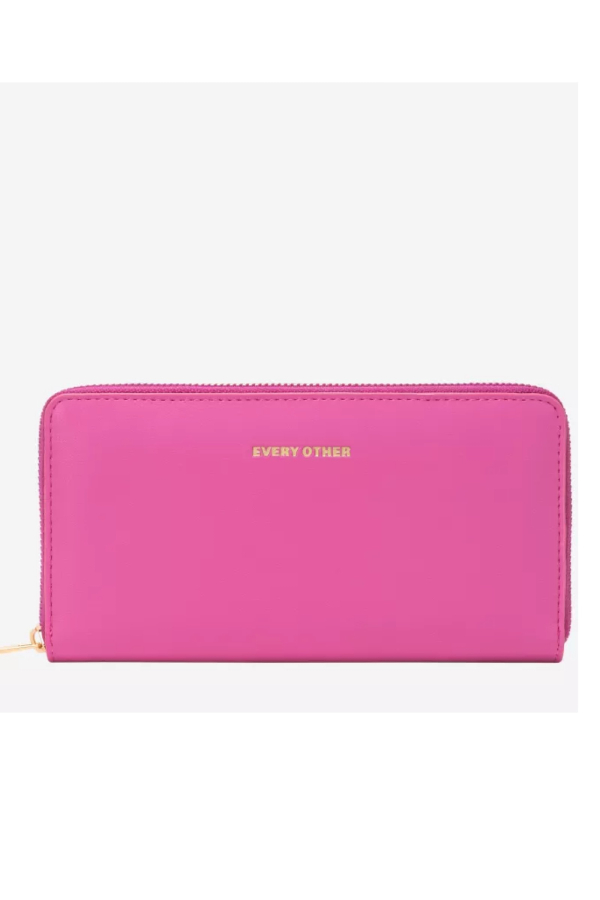 ZIP ROUND PURSE - PINK