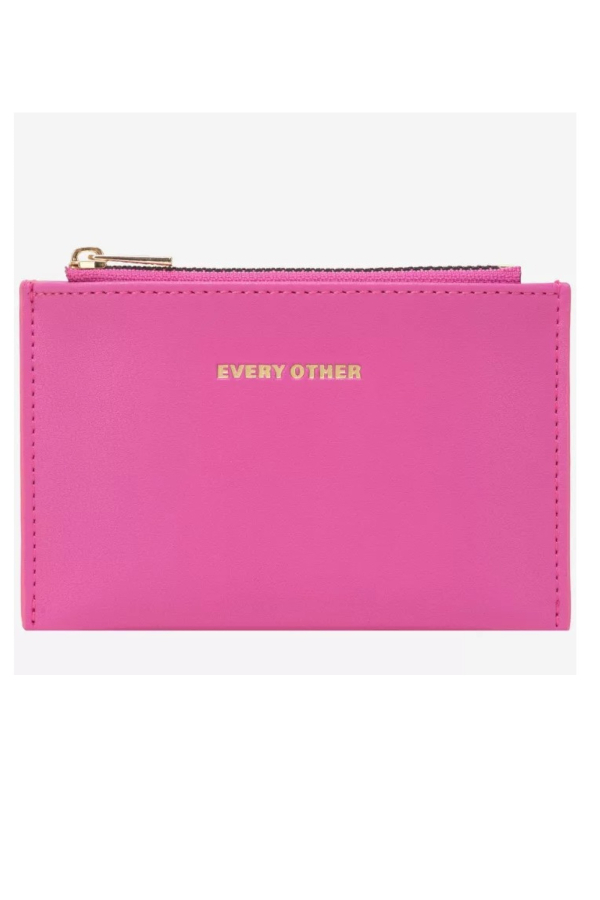 ZIP TOP CARD HOLDER - PINK 