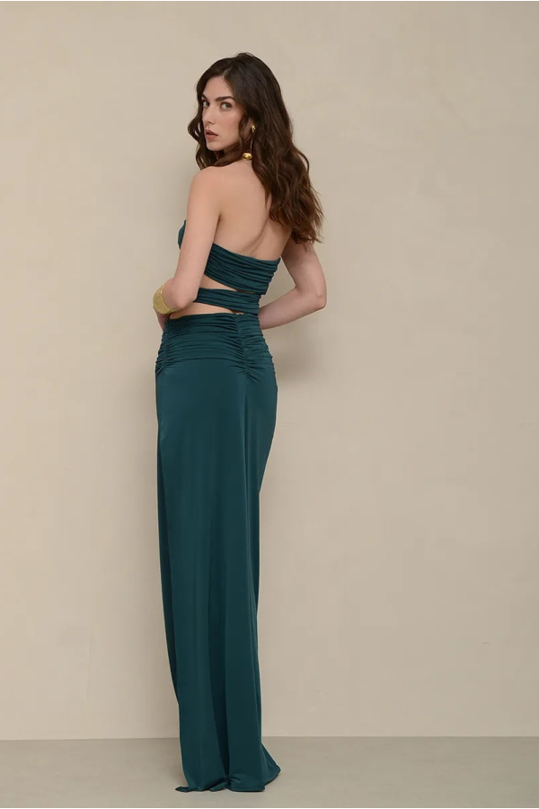 AURELIA DARK GREEN DRESS | Coquette Concept