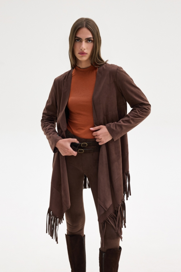 BLONDIE BANGS JACKET - BROWN