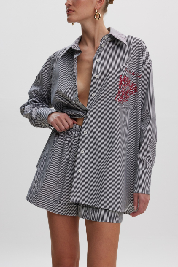 LA VIE EN CIEL BLACK STRIPES SHIRT