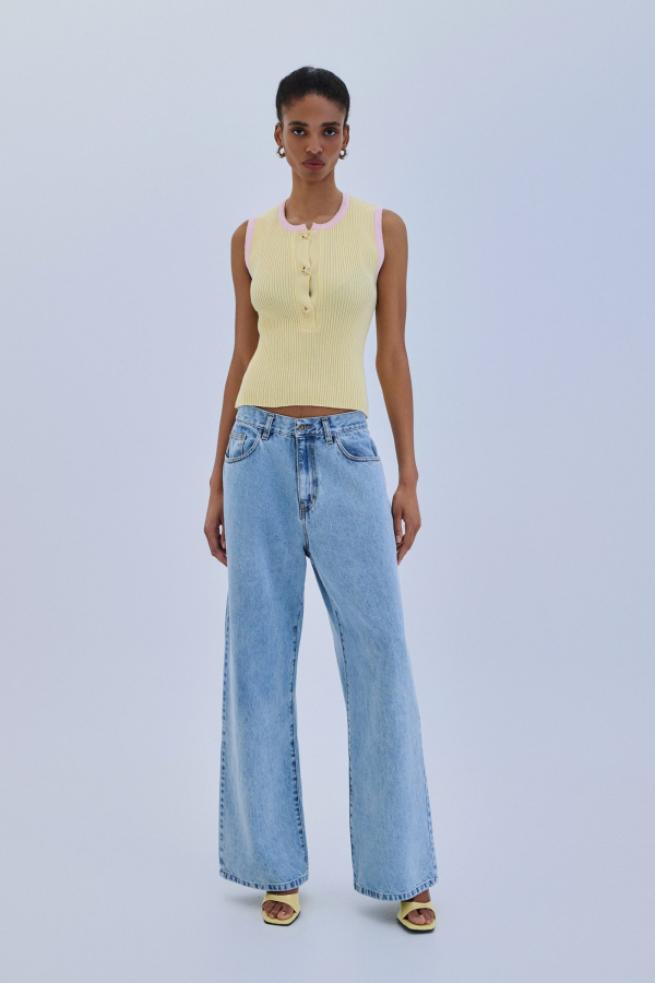 BLOUSE STARFISH BUTTONS / TYPE-YELLOW