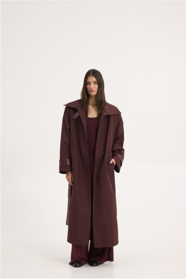 KENDAL TRENCH COAT - BORDEUAX