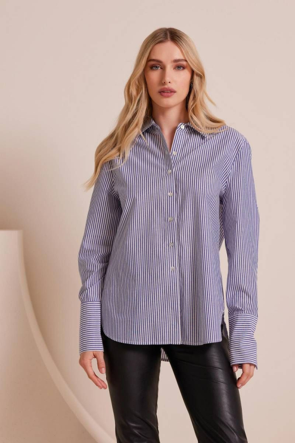 VANESSA SHIRT STRIPED NAVY BLUE main image 1