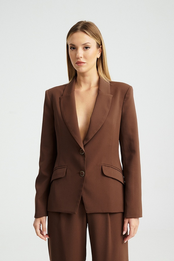 NAAMA TAILORED BLAZER - BROWN