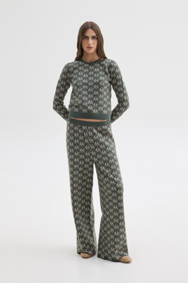 NANCY KNIT PANTS - KHAKI