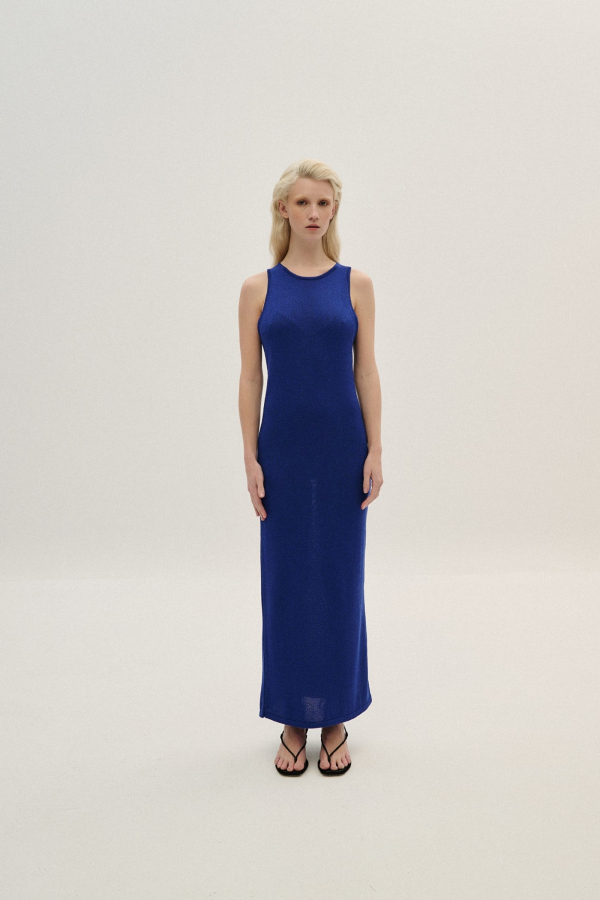 DRESS MAXI LUREX - BLUE LUREX