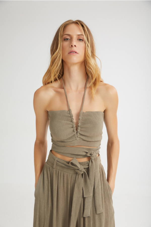 THE BREEZE BUSTIER - KHAKI