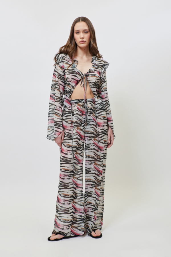 VALENTINA PRINTED PANTS - ZEBRA