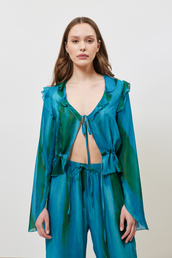VALENTINA TOP - AQUA GREEN