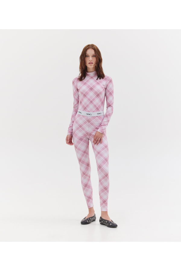 AVONIA LEGGINGS - PINK PLAID