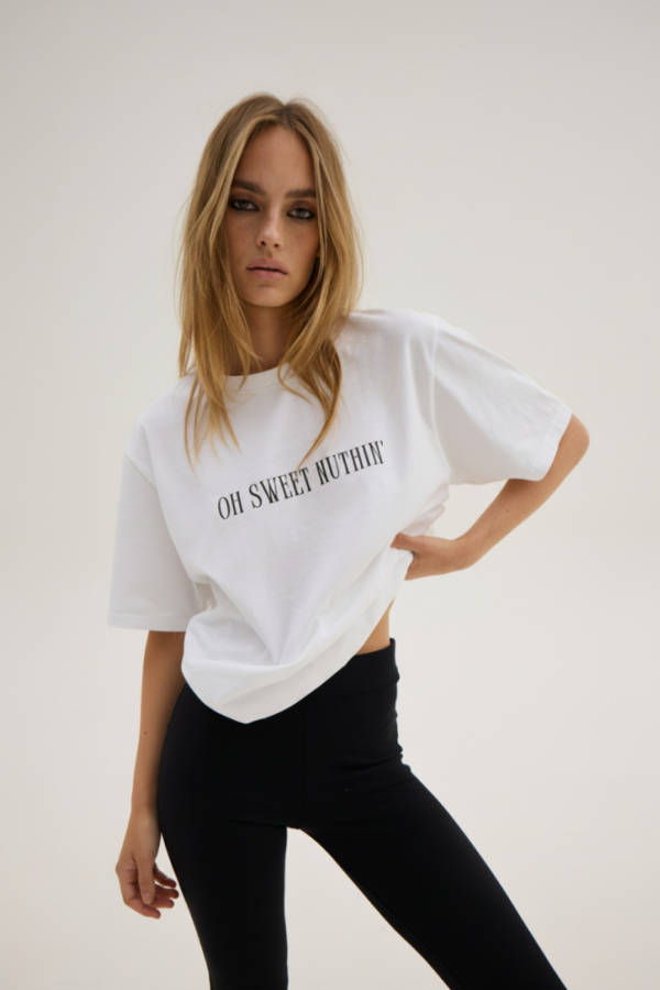 OH SWEET NUTHIN' T-SHIRT - WHITE