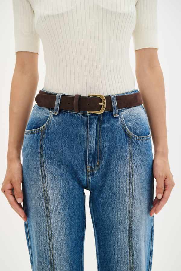 BELT SUEDE ''COMBOS'' - BROWN