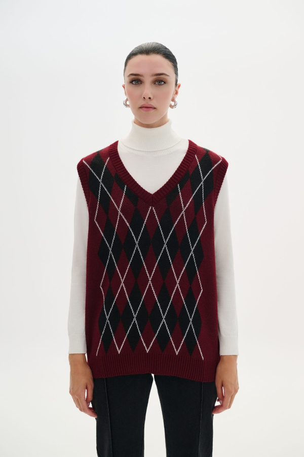 GILLET V ZAQUARD - BORDEAUX/BLACK