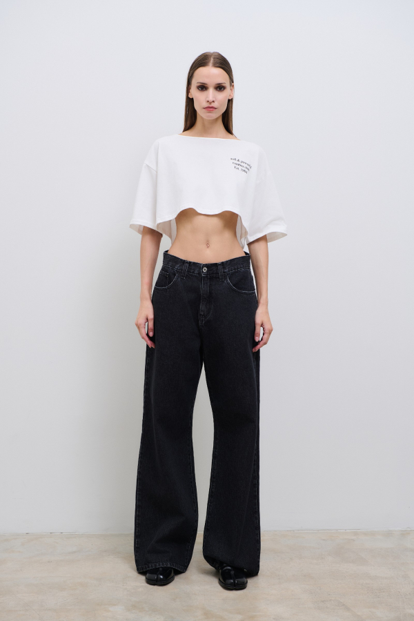 IRIS DENIM PANTS - BLACK