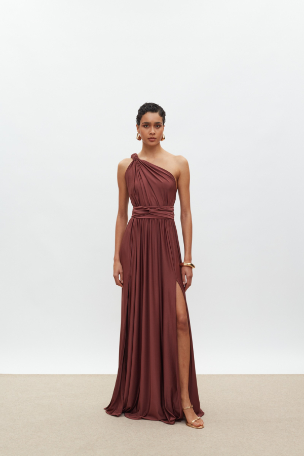 MARGOT DRESS /BROWN