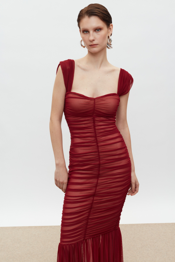 SOPHIYA DRESS - BORDEAUX