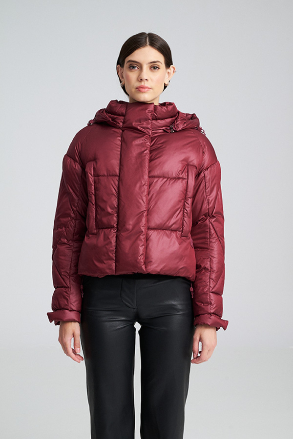 LENI PUFFER COAT - BORDEAUX