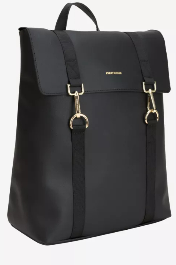 DOUBLE CLIP BACKPACK - BLACK 