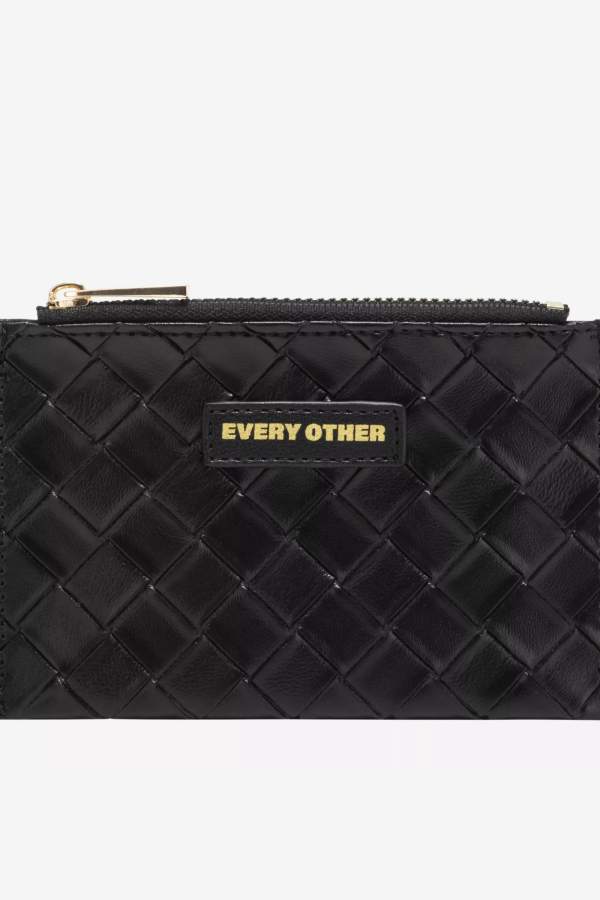 WOVEN CARD HOLDER / BLACK