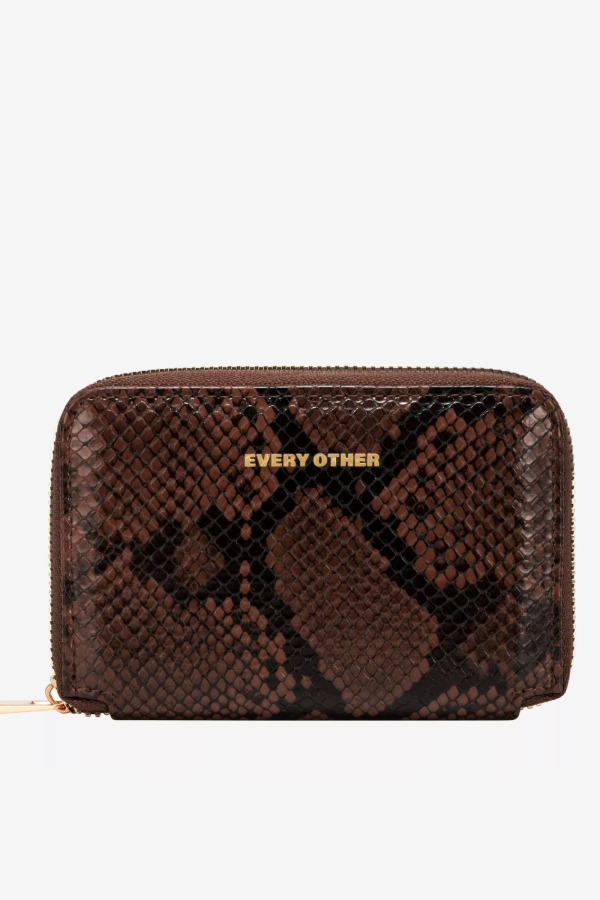 SNAKE PURSE BROWN