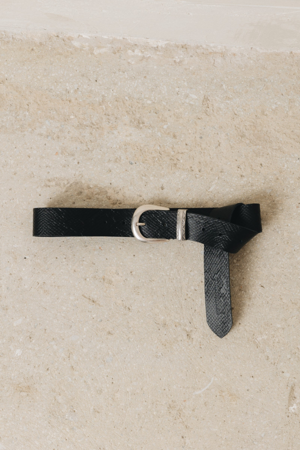 ''THE EVERLASTING'' LEATHER BELT - BLACK/NICKEL