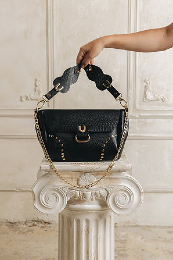 ''HUNGRY HEART'' SHOULDER BAG - BLACK