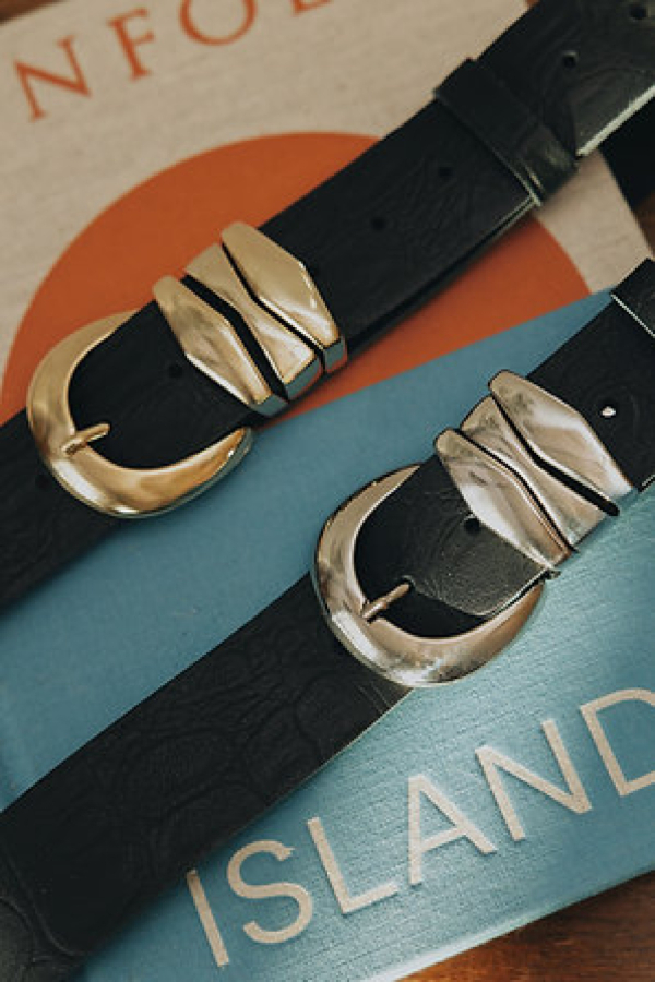 LOVE OVER GOLD LEATHER BELT