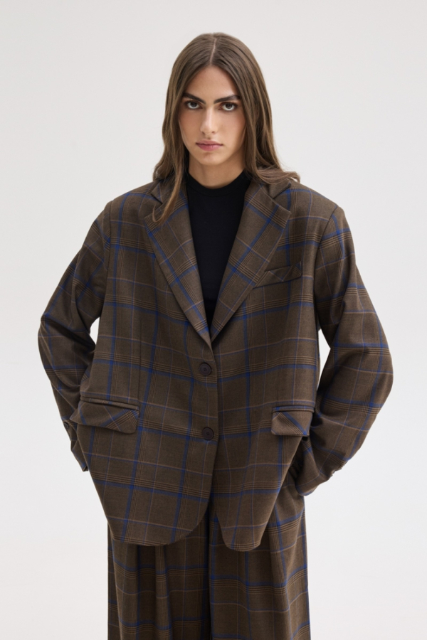 BETH BLAZER - BROWN PLAID
