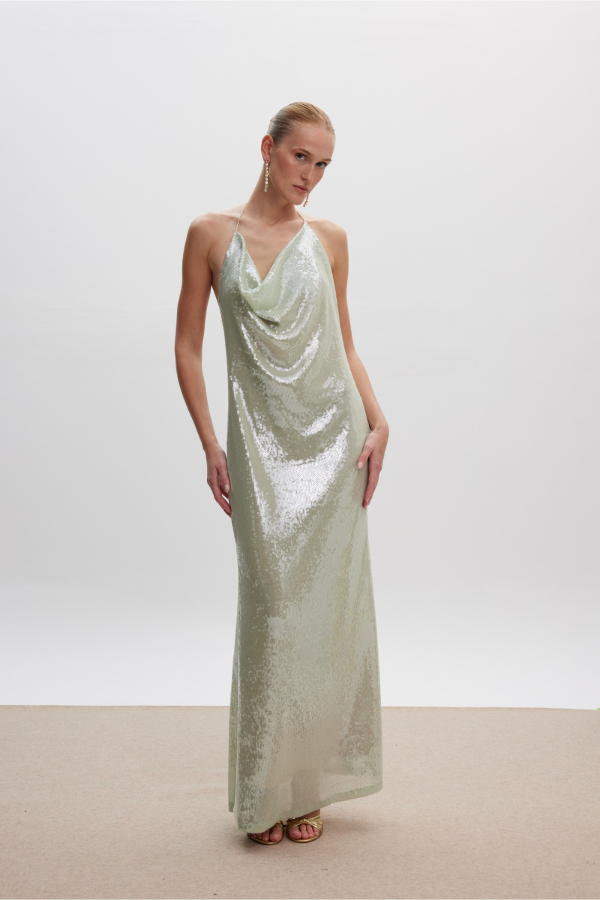 IRINA SEQUIN MAXI DRESS - MINT