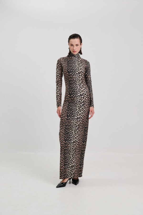 DRESS MAXI LEOPARD