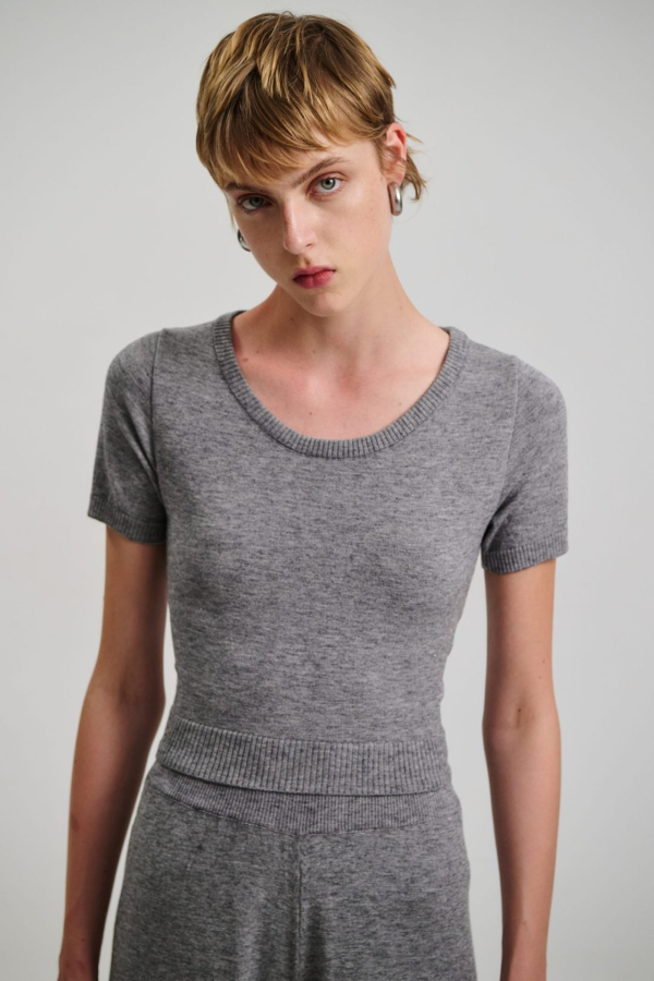 TOP KNITWEAR - GREY 