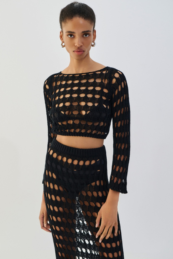 BLOUSE CROP NET