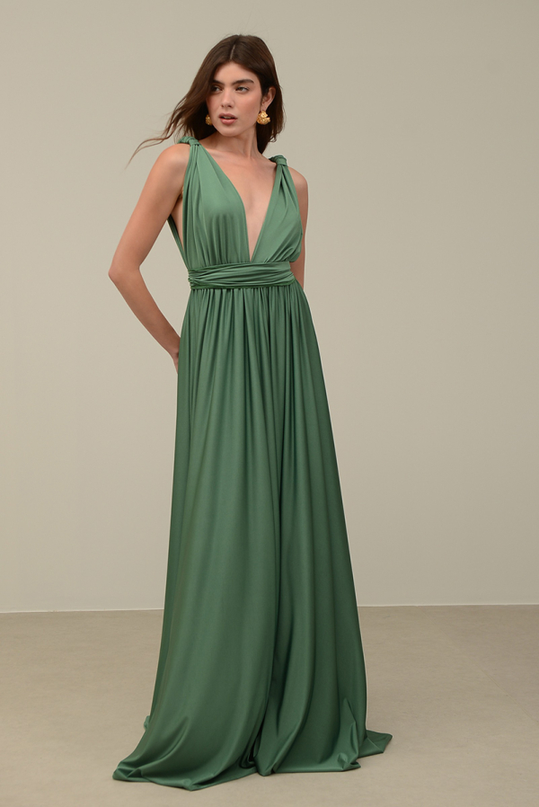 CRYSTAL FOREST GREEN DRESS