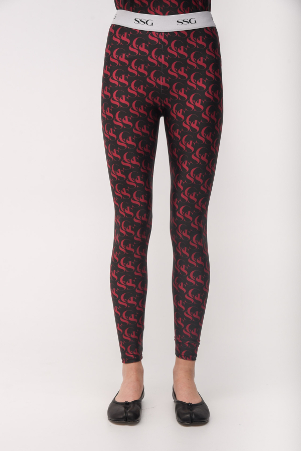 AVONIA LEGGINGS - SSG BLACK/RED