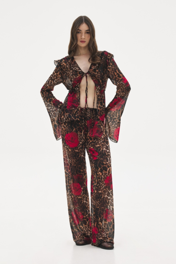 ZINA C THROUGH PANTS - ANIMAL PRINT