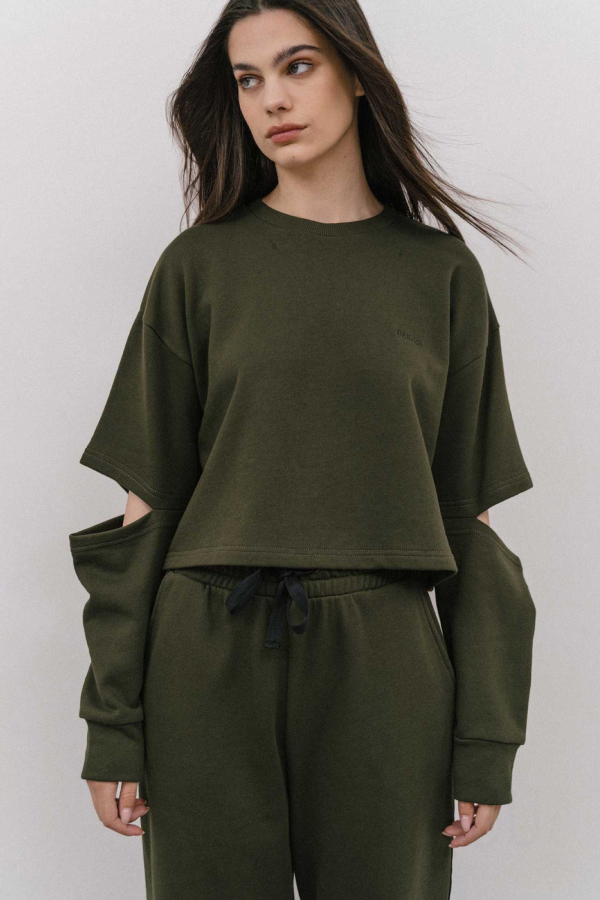 THE PEPPERS CROPPED TOP - GREEN