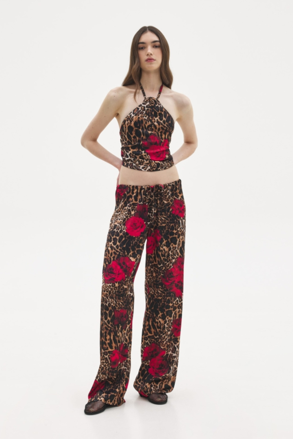 ZINA PRINTED PANTS - ANIMAL PRINT