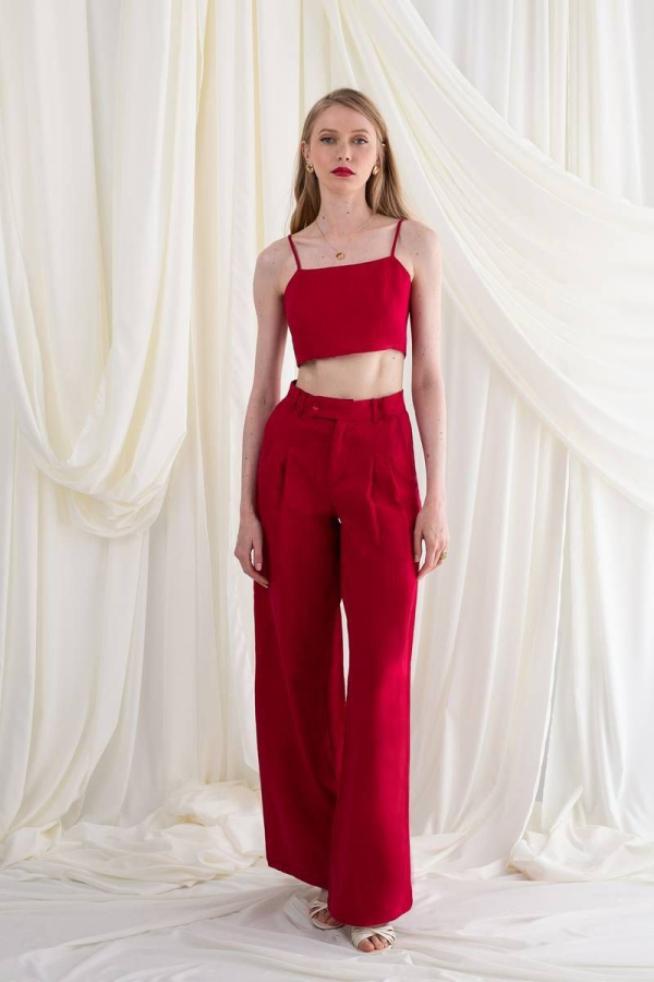 YASMINE TROUSERS - RED