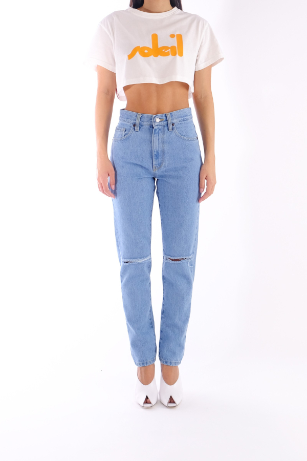 JOAN LIGHT RIPPED JEANS