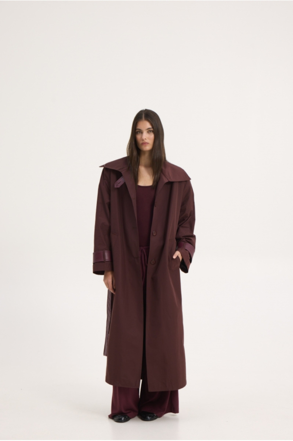 KENDAL TRENCH COAT - BORDEUAX