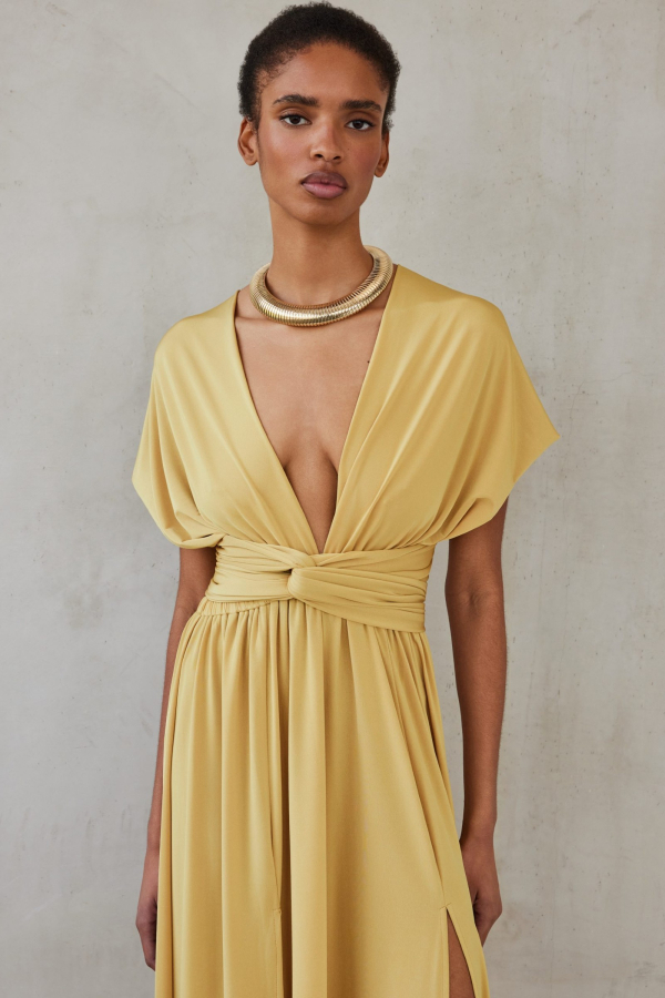 BEATRICE POLYMORPHIC DRESS - WARM OCHRE