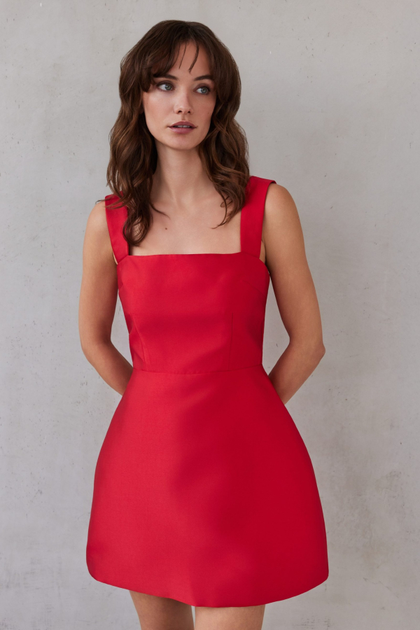 VASILIKI MINI DRESS / PASSION RED