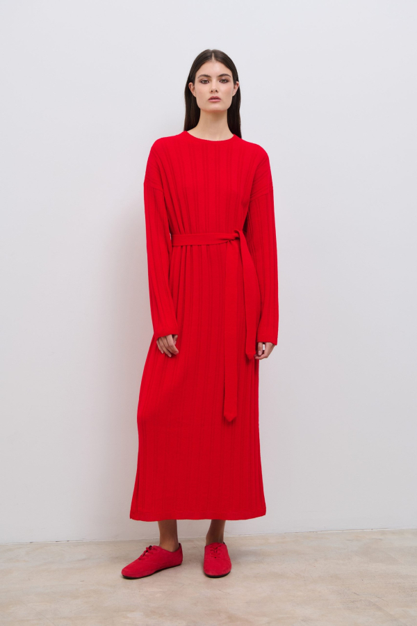 BLISS KNIT DRESS - RED 