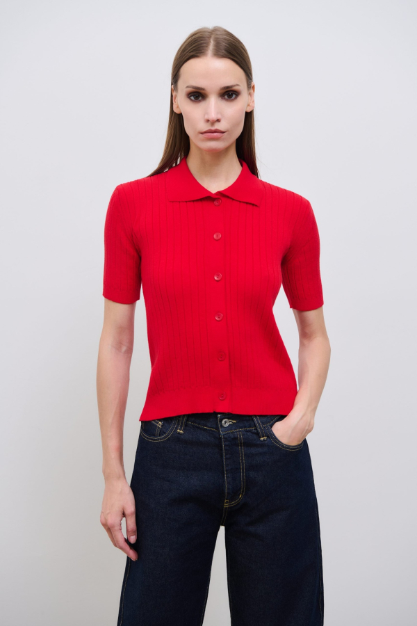 IRINA KNIT TOP - RED 