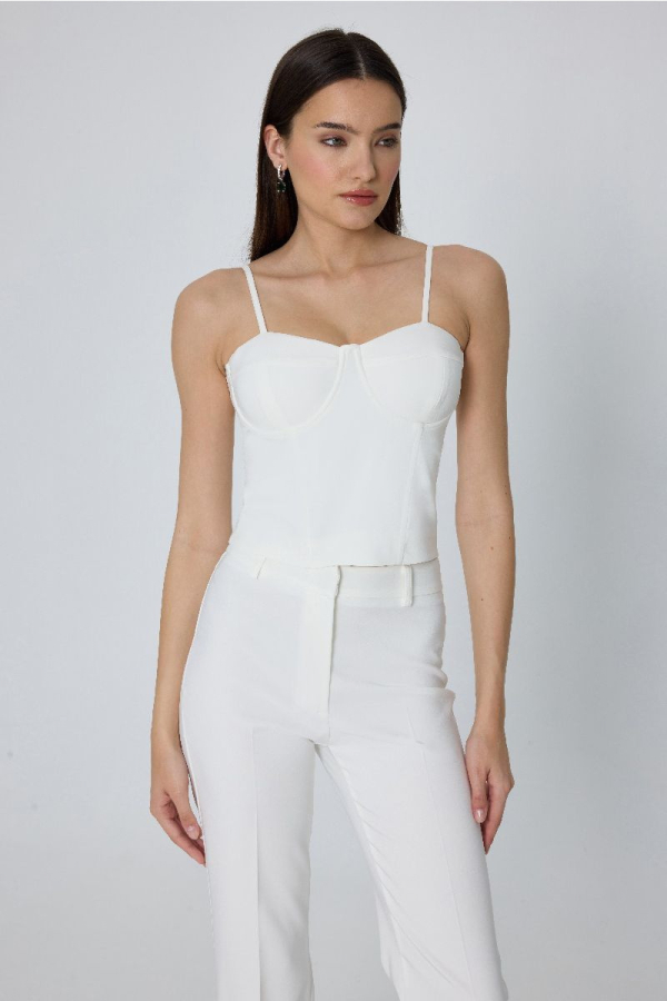 LENNOX CORSET TOP - ECRU