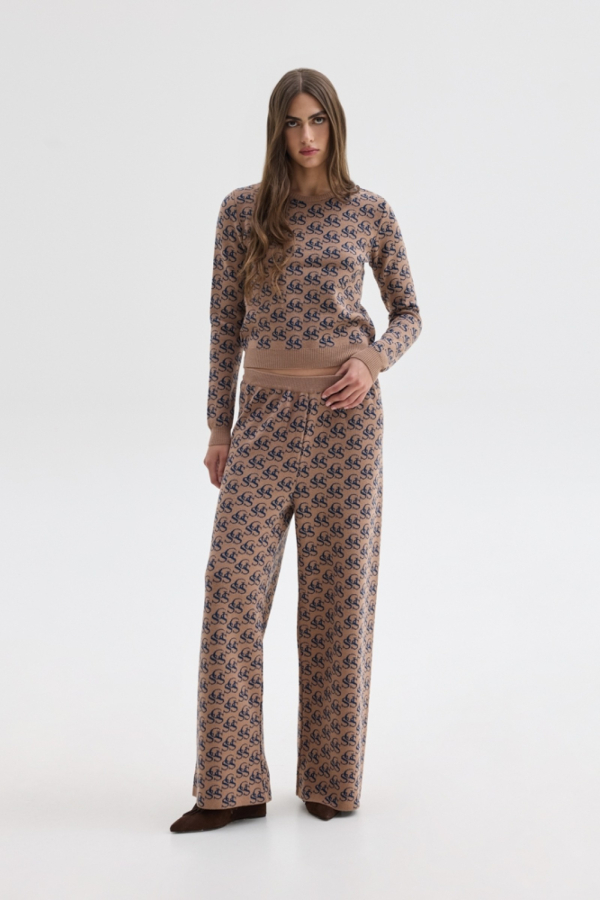 NANCY KNIT PANTS - BEIGE