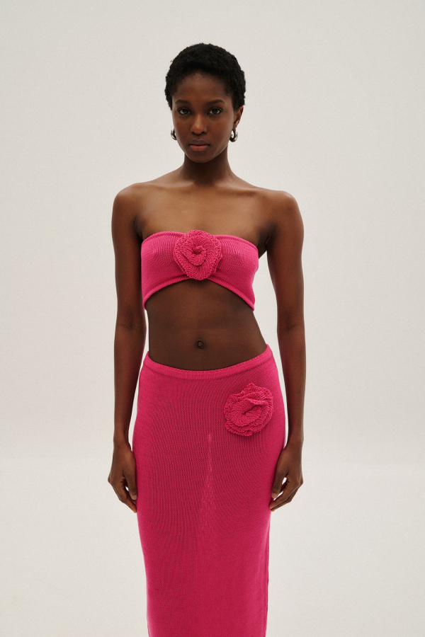 BRA KNIT FLOWER 