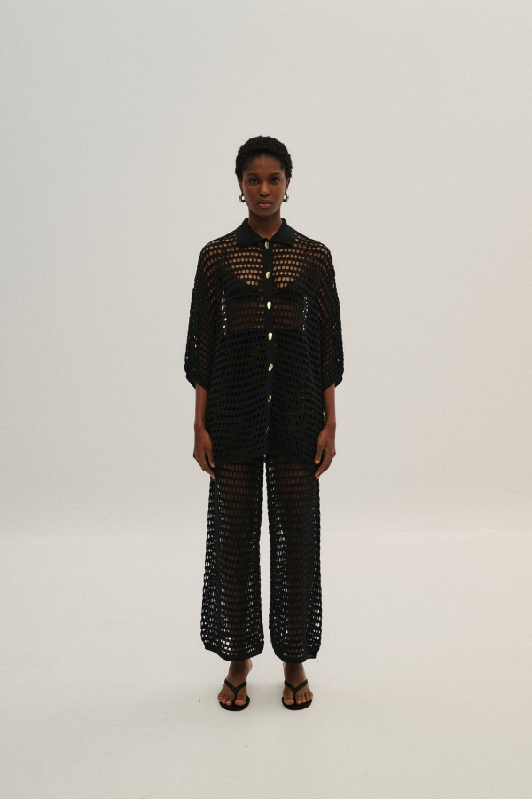 PANTS NET - BLACK