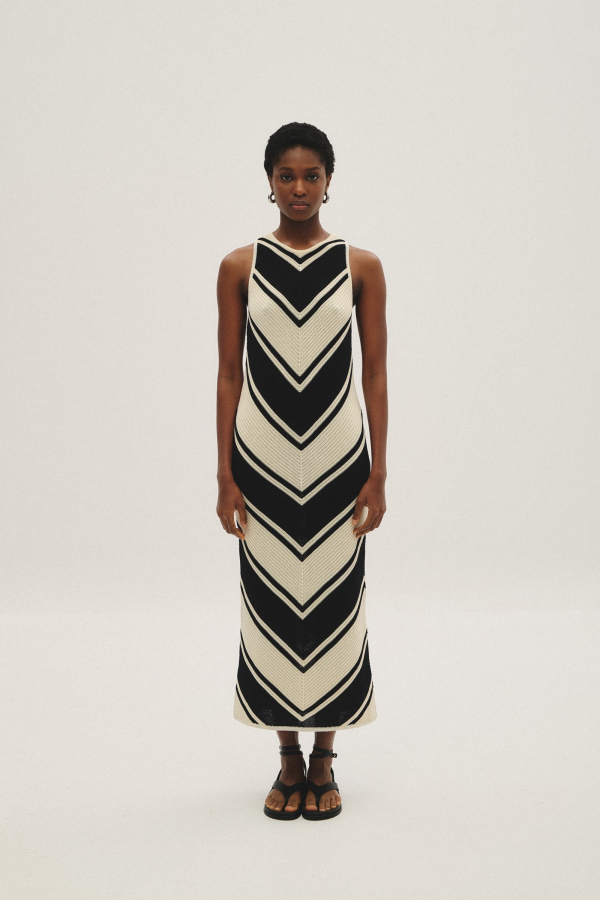 DRESS MAXI TWO-TONE